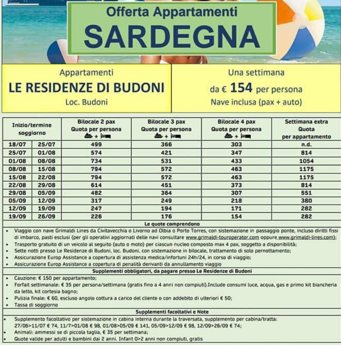 Offerta Appartamenti in Sardegna le Residenze di Budoni