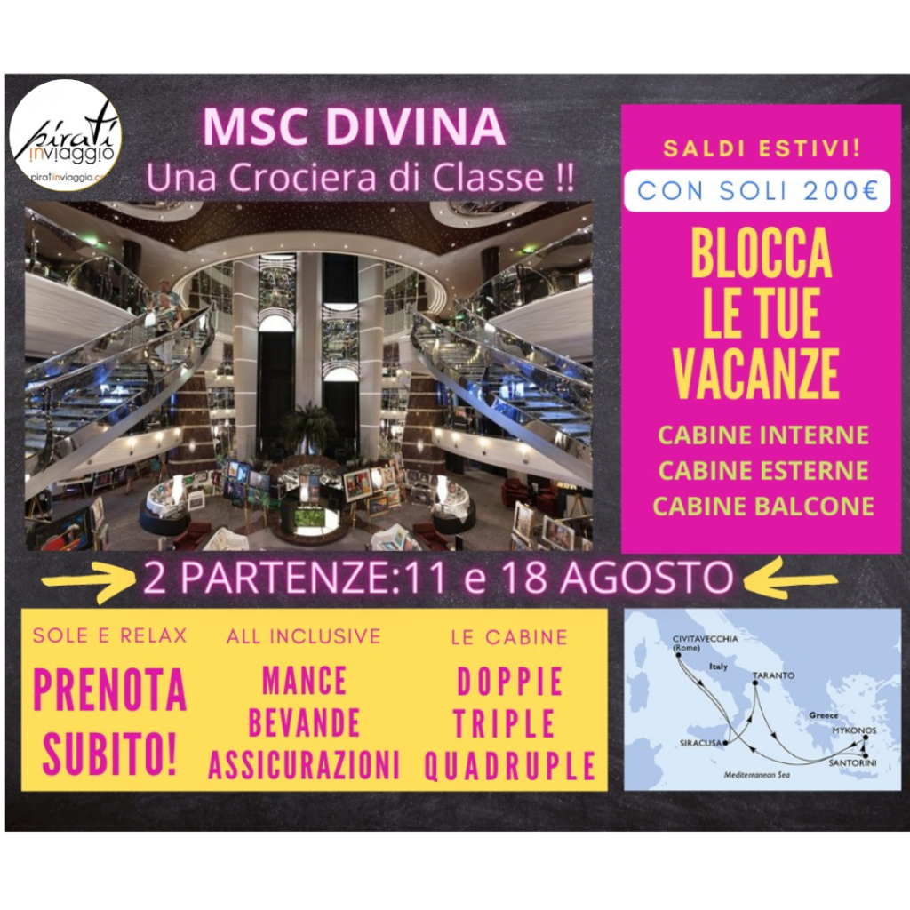 offerta msc divina da civitavecchia