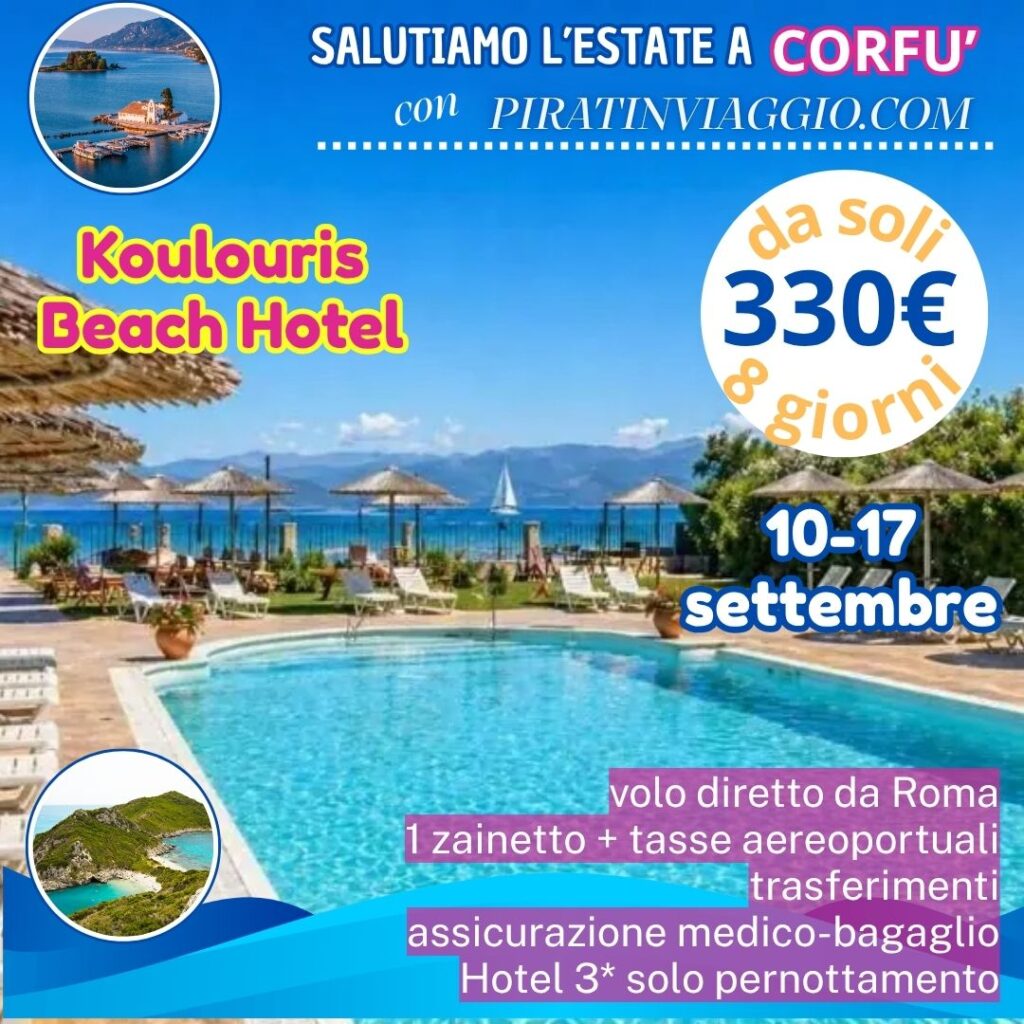 corfù a settembre da 330€ 